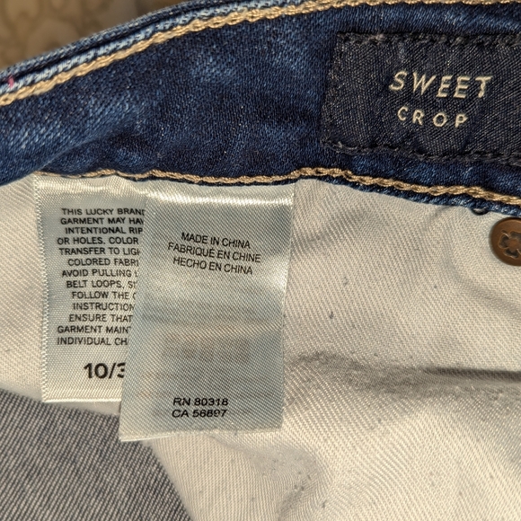 Lucky Brand Jeans Women’s 10 Sweet Crop Blue Denim - Picture 4 of 11